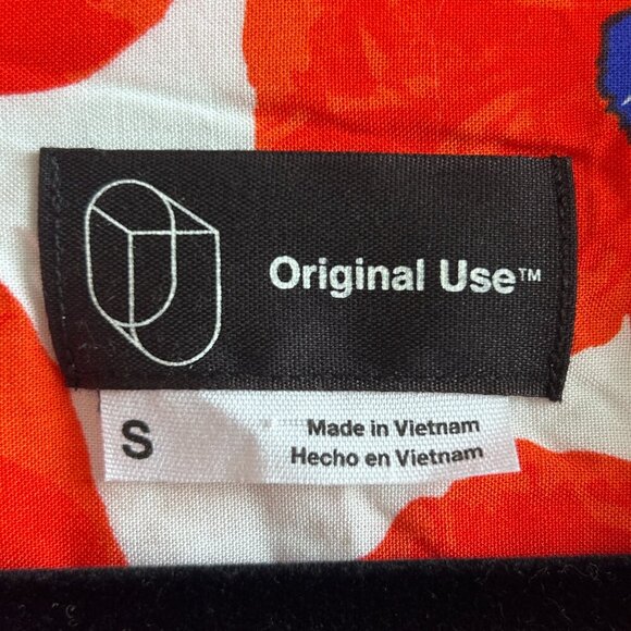 Original Use Men's Poppy Print Casual Button Front Shirt Size Small - Picture 5 of 8